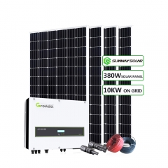 10kw sur le système d’énergie solaire gird installé sur le toit en pente / plat