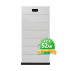 Stockage de batterie solaire PV 51.2V 100ah 200ah Stockage de batterie d'énergie renouvelable empilable pour la maison