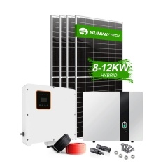 Système solaire 8kw 10kw 12kw avec batterie au lithium système solaire domestique hybride systèmes photovoltaïques de stockage d'énergie