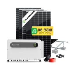 Système solaire photovoltaïque sur réseau de 185 à 253 kW avec stockage d'énergie