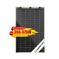 Panneaux solaires monocristallins Sunway 355-375w efficaces et durables pour balcons résidentiels