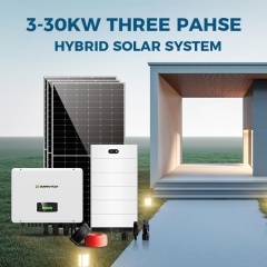 Système de stockage d'énergie solaire hybride sur le toit de la maison Sunway 3-30kw