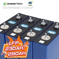 Cellules de batterie rechargeables du panneau solaire 3.2V 230ah 280ah de cellules de pâte au lithium Sunway
